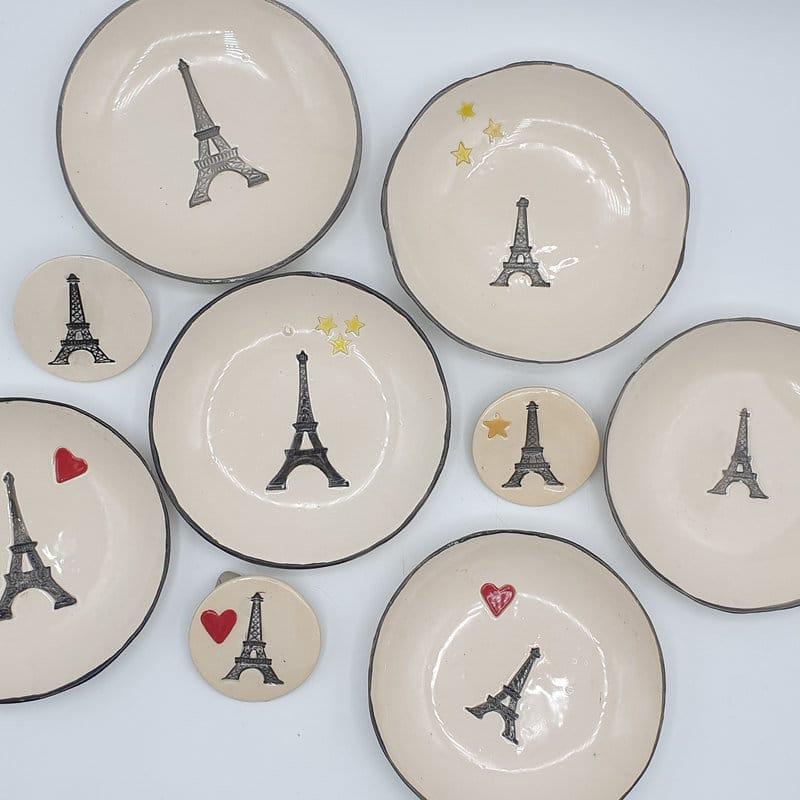 Pièce peinte à la main, monuments de Paris